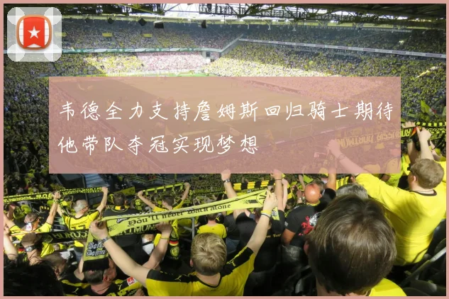 韦德全力支持詹姆斯回归骑士期待他带队夺冠实现梦想
